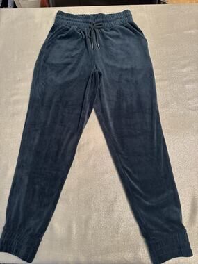 Charlotte Russe Blue Navy Joggers Velour Track Pants